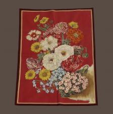 Tapisserie bouquet fond rouge - LP1676